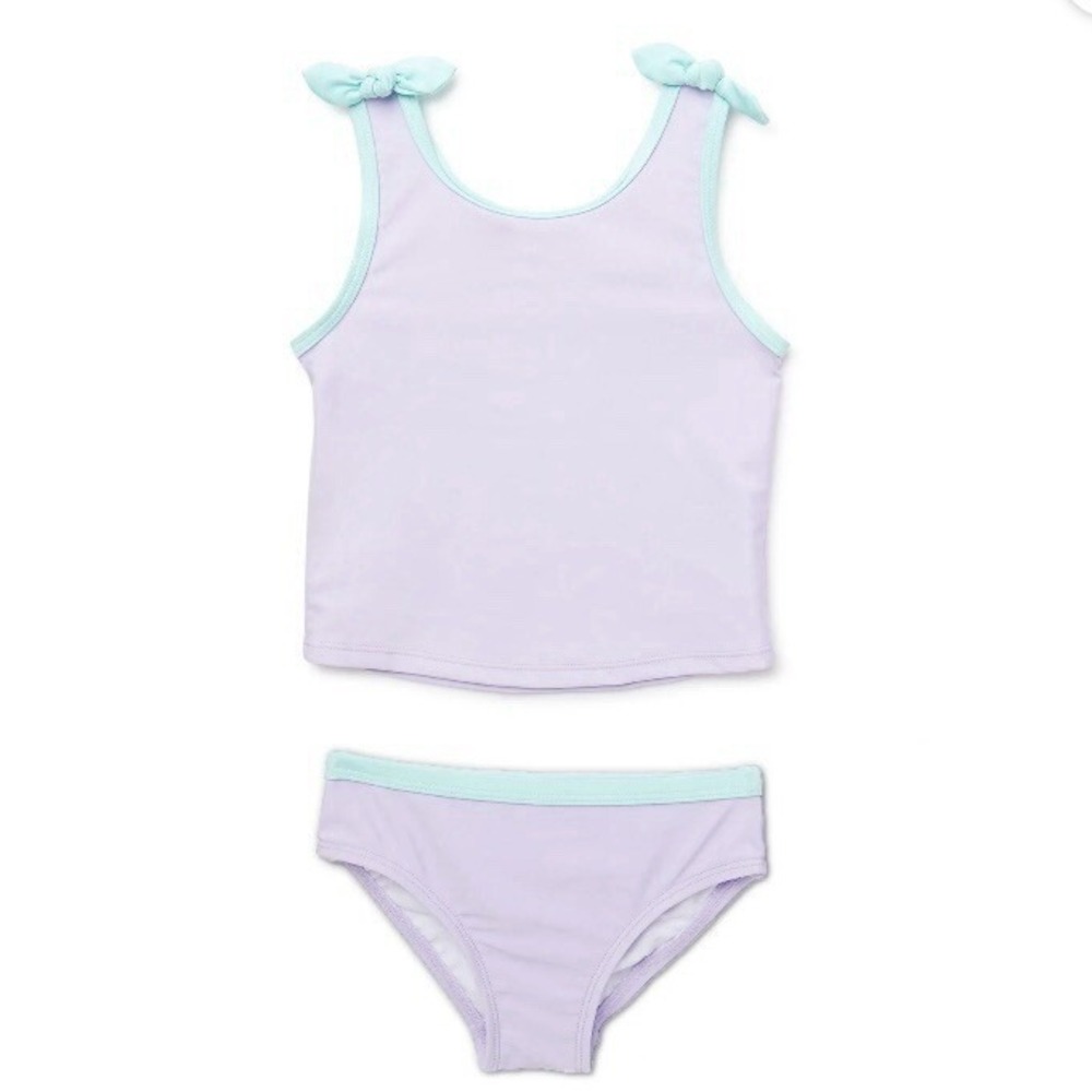 Wonder Nation Toddler Girl Tankini Swimsuit 2T New with Tags Lavender Sky Sweet
